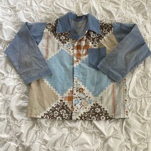 Vintage 70s cute snap button shirt